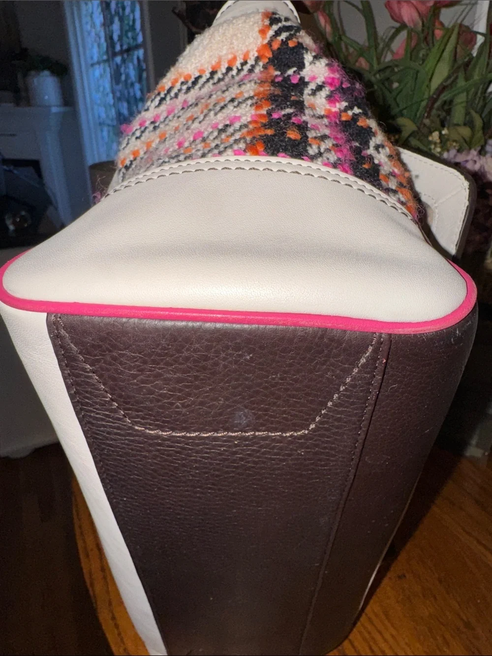 COACH Legacy Tweed & Leather Multicolor Turn-lock w/Dust-bag - EUC